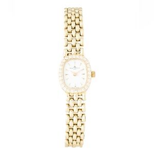 Baume & Mercier - 14K Yellow Gold & Diamond 1995 Vintage Ladies Watch